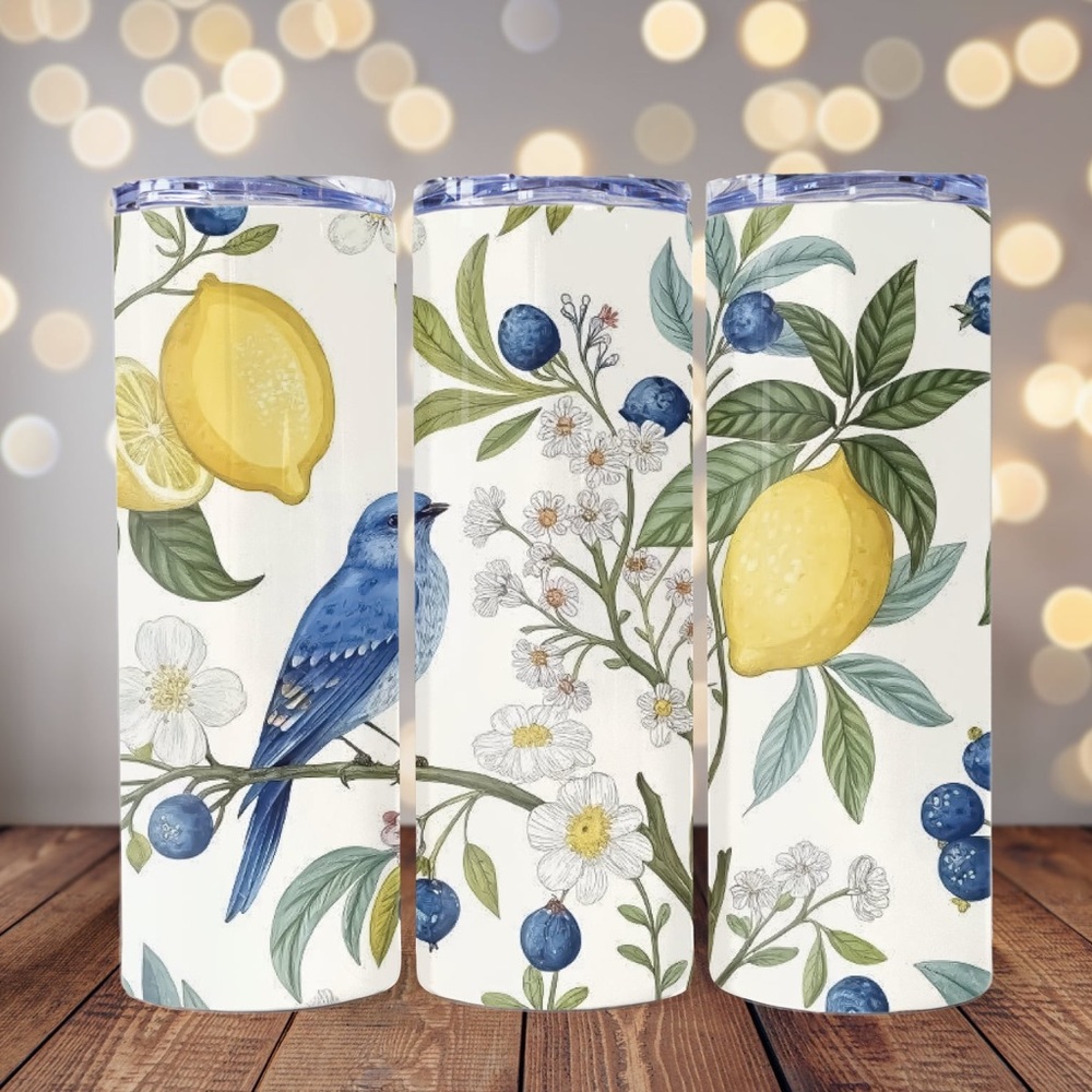 Lemon Bluebird Tumbler